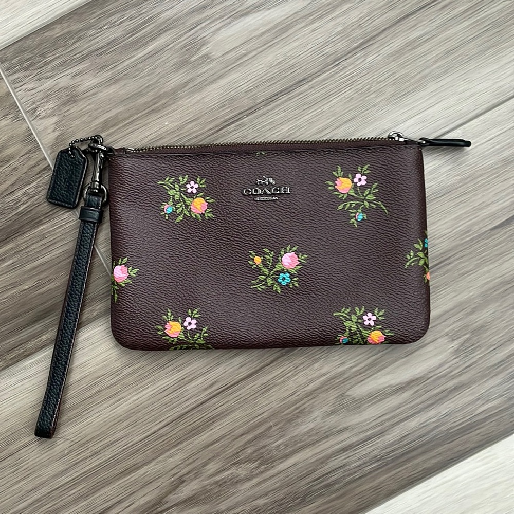Floral Coach Wristlet